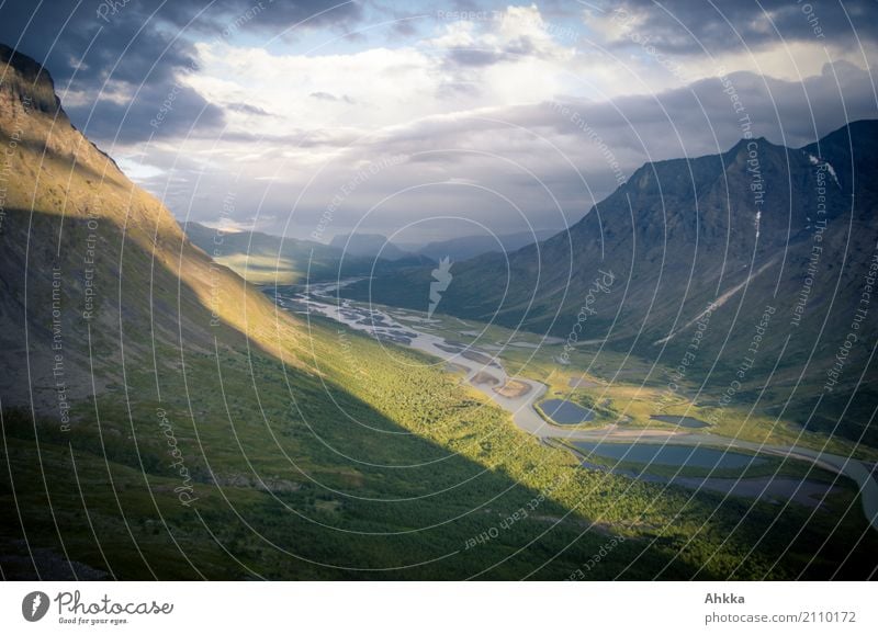 Light show in Sarek National Park, Sweden Harmonious Senses Relaxation Calm Mountain Hiking Nature Landscape Elements Sunrise Sunset Climate change