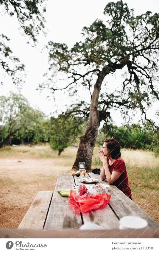 Roadtrip West Coast USA (160) Feminine Young woman Youth (Young adults) Woman Adults Human being 18 - 30 years 30 - 45 years Nature Wooden bench Bench Sit