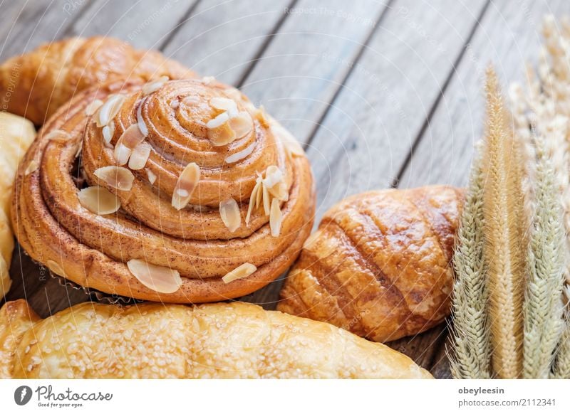 fresh bread and baked goods on wooden Food Breakfast Buffet Brunch Fast food Lifestyle Style Art Feeding Colour photo Multicoloured Morning Day