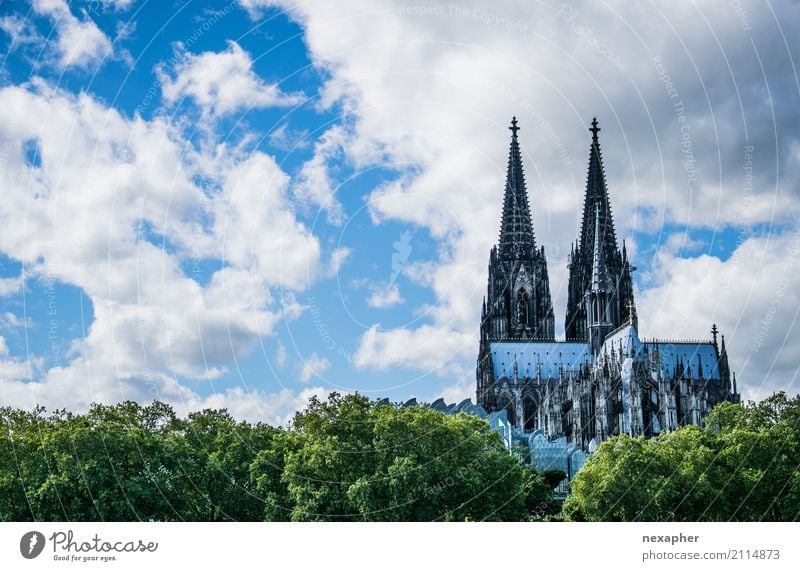 Cologne Cathedral Vacation & Travel Tourism Building Architecture Tourist Attraction Landmark Monument Old Exceptional Fantastic Original Retro Blue Gray Green