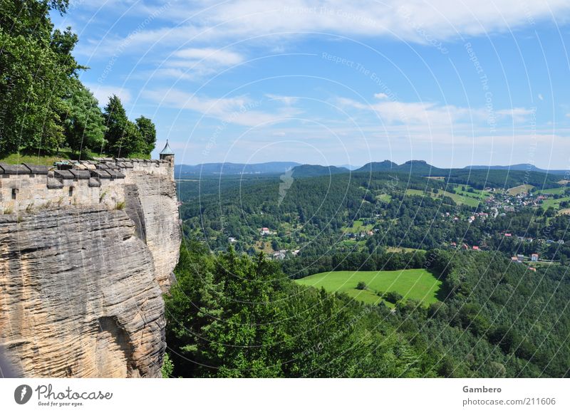 Meditation on the mountain Far-off places Freedom Summer Summer vacation Mountain Nature Landscape Plant Sky Clouds Horizon Beautiful weather Tree Grass Bushes