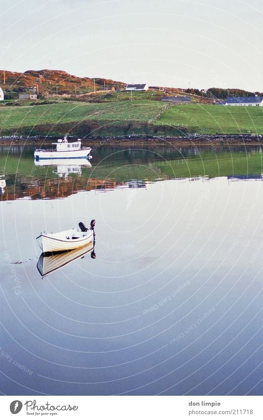 westcoast Island House (Residential Structure) Fishery Landscape Summer Beautiful weather Coast Bay Fjord Ireland Fishing village Populated Fishing boat Rowboat