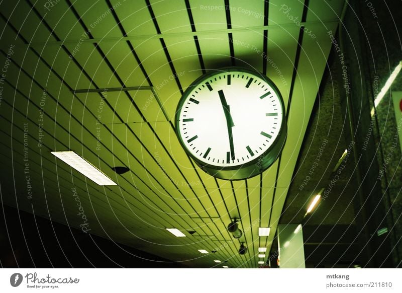 clock at platform Vacation & Travel Sightseeing City trip Clock Night life Train station Transport Public transit Train travel Rail transport Commuter trains