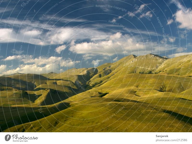 in heaven Environment Nature Landscape Alpine pasture Alps Apennines Mountain Grassland Pasture Far-off places Freedom Peace Peak Summer Hill Panorama (View)