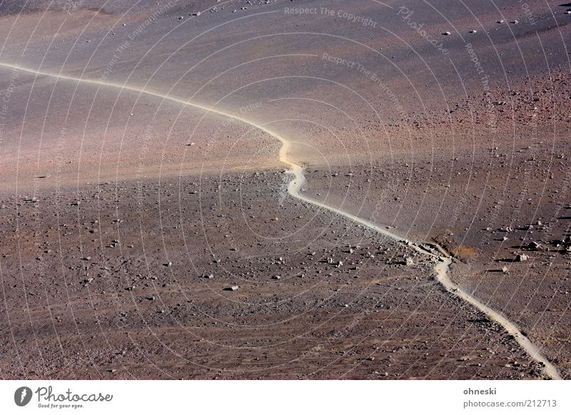 Highway to Hell Landscape Earth Sand Drought Mountain Volcano Haleakala Lanes & trails Calm Hope Loneliness Apocalyptic sentiment Subdued colour Exterior shot