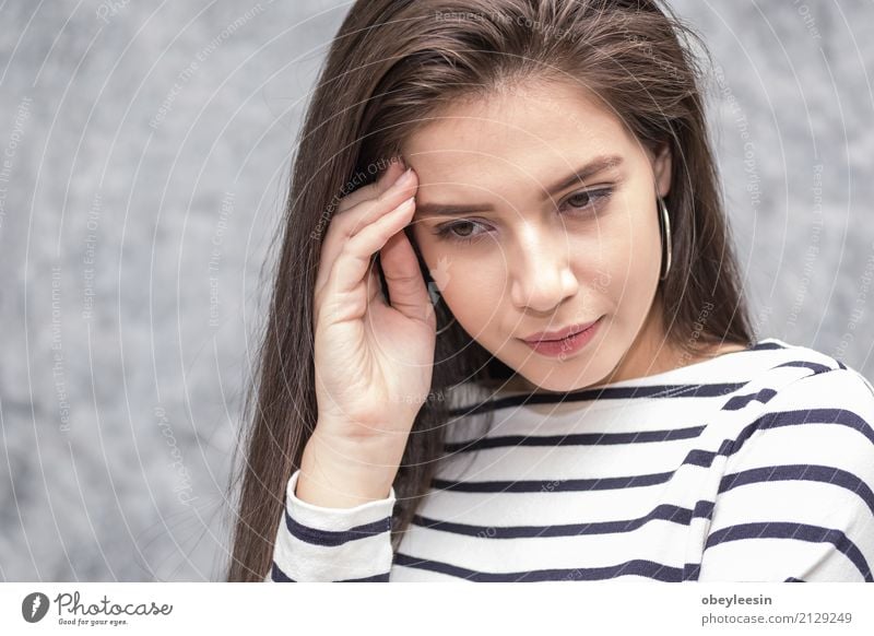 Young beautiful girl looking anxious Face Human being Man Adults Transport Heart Think Sadness Cry Poverty Anger Pain Loneliness Fear Distress Force Hatred