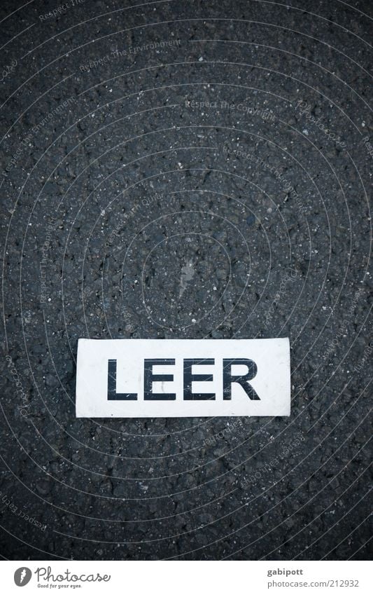 I feel today .... Characters Signs and labeling Exhaustion Symmetry Edgewise Empty Street Word Expressionless Asphalt Exterior shot Close-up Deserted Contrast