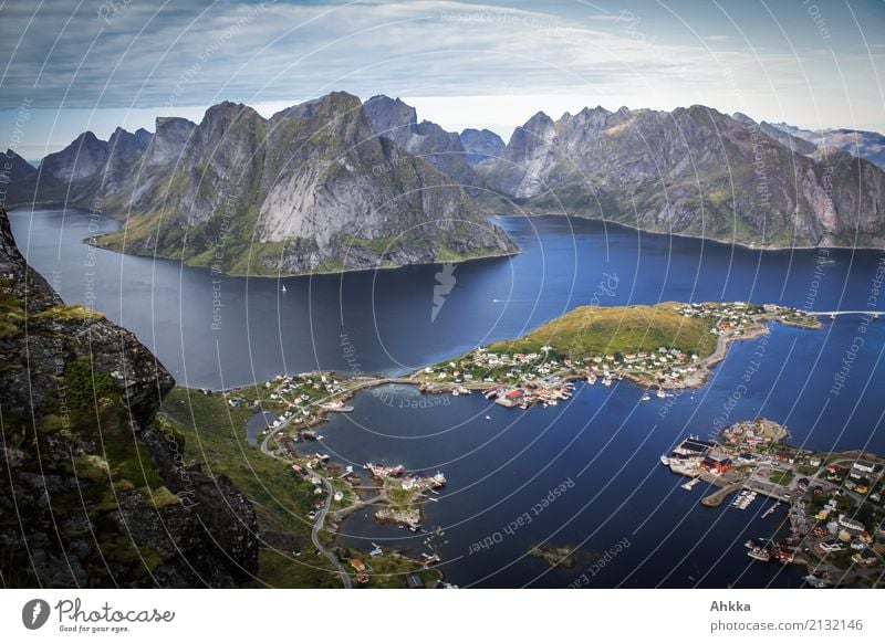 Reine, Lofoten, Scandinavia Vacation & Travel Trip Adventure Far-off places Landscape Elements Rock Peak Fjord Ocean Island Fishing village Exotic Fantastic