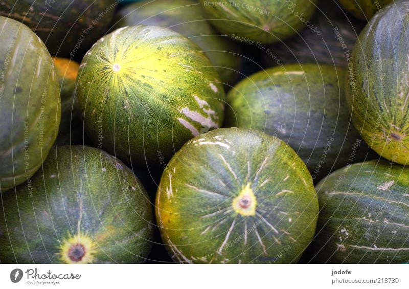 honeydew melons Food Fruit Round Yellow Green Melon Markets Many Multiple Colour photo Subdued colour Multicoloured Exterior shot Deserted Day