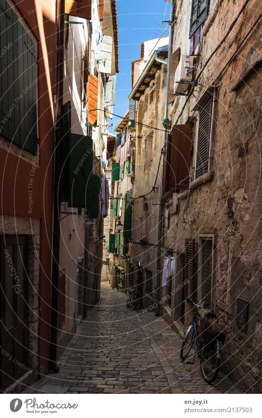 living space Vacation & Travel City trip Living or residing Rovinj Croatia Istria Europe Village Old town Deserted House (Residential Structure) Building Facade