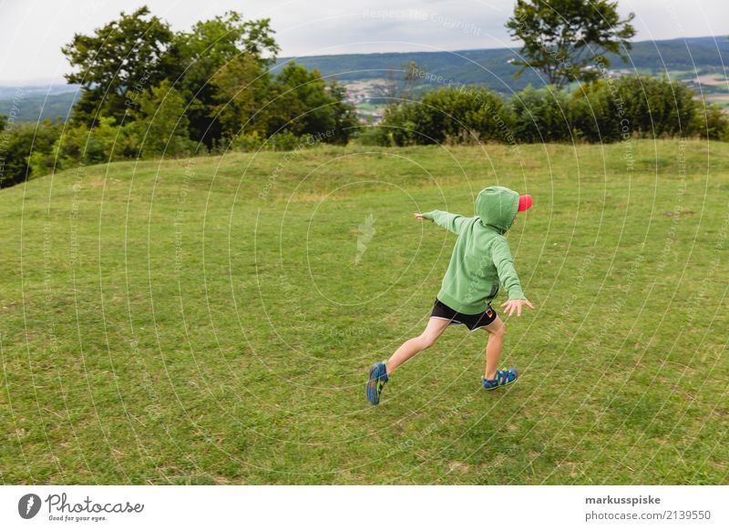 Boy flies away Leisure and hobbies Playing Children's game Trip Adventure Far-off places Freedom Expedition Camping Summer vacation Hiking Garden Masculine