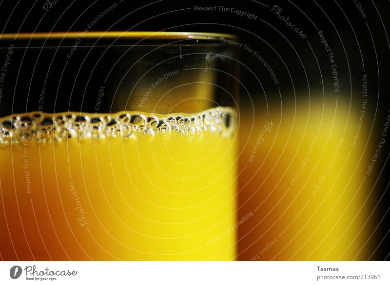 Drink on Sunday Juice Glass Drinking Fresh Healthy Yellow Pure Orange juice Colour photo Multicoloured Exterior shot Detail Macro (Extreme close-up) Deserted