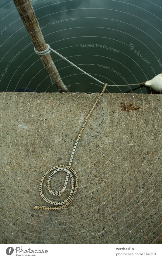 Thiessov Leisure and hobbies Vacation & Travel Tourism Trip Ocean Sailing Coast Baltic Sea Lie August Rügen Harbour Jetty Rope Spiral To hold on Water