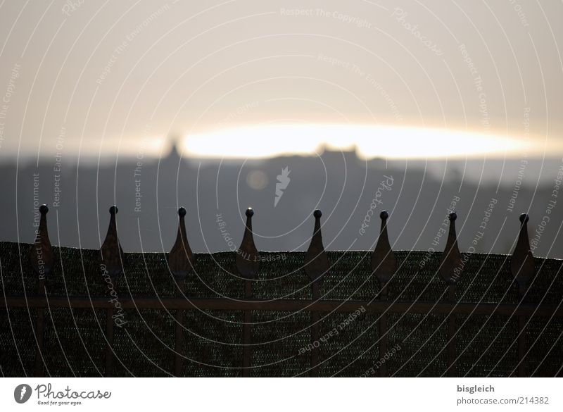 Castel Gandolfo / Italy Europe Village Deserted Tourist Attraction Gray Fence Calm Colour photo Subdued colour Exterior shot Copy Space top Evening Twilight