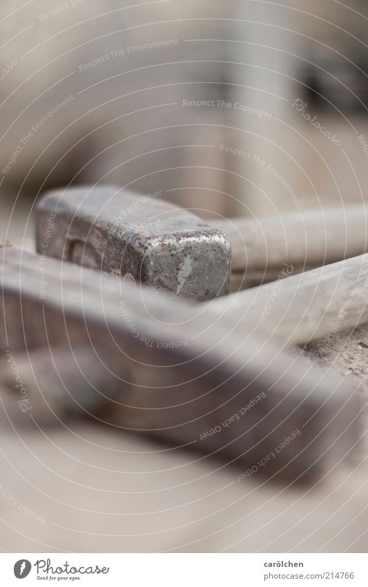 hammer hard... Craftsperson Workplace Craft (trade) Hammer Tool Hard Steel Colour photo Subdued colour Detail Deserted Copy Space top Copy Space bottom