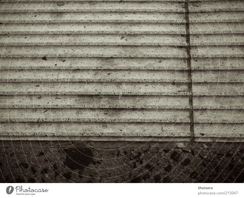 ribbed concrete Architecture Ground Tram Stop (public transport) Stone Concrete Symmetry Black & white photo Exterior shot Detail Structures and shapes Deserted