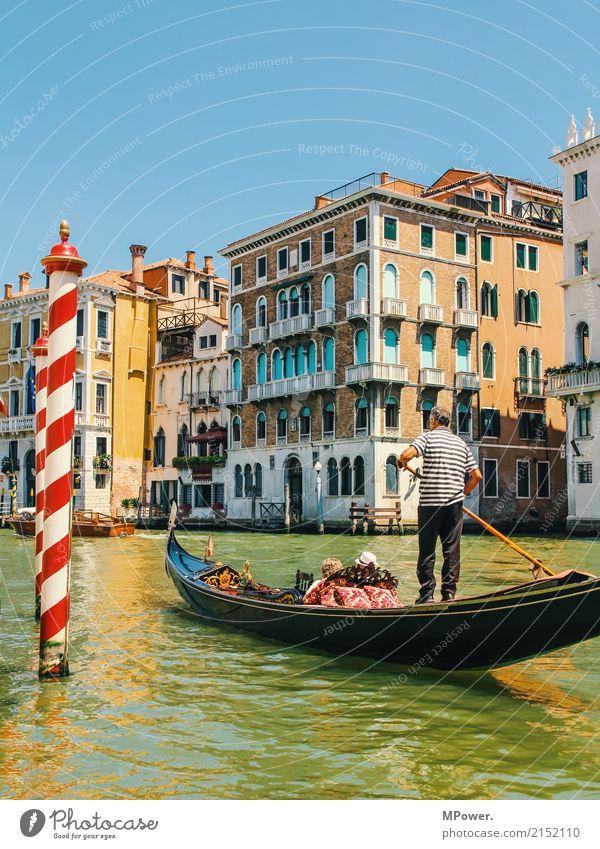 gondolieri in venice Capital city Old town House (Residential Structure) Transport Means of transport Traffic infrastructure Passenger traffic Navigation