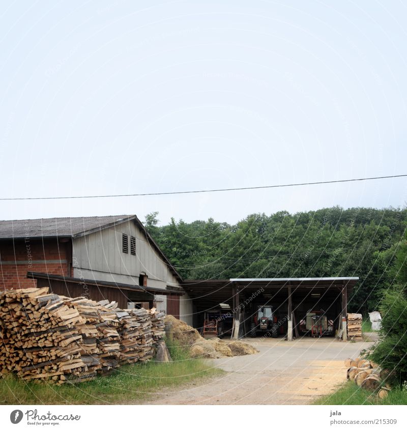 farmyard Agriculture Forestry Nature Sky Grass Village House (Residential Structure) Places Manmade structures Building Tractor Courtyard Farm Barn Garage Wood