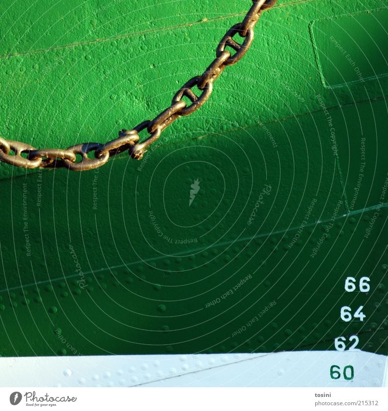 Starboard I Logistics Navigation Inland navigation Cruise Boating trip Passenger ship Sailboat Sailing ship Green White Chain Anchor chain Digits and numbers