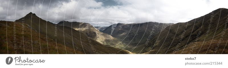 Highlands Landscape Clouds Mountain Peak Breathe Looking Far-off places Horizon Scotland Valley Bleak Sparse Infinity Subdued colour Exterior shot Deserted