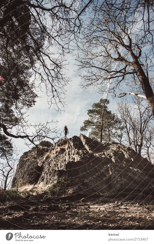 On top of the rock Lifestyle Harmonious Well-being Contentment Relaxation Calm Leisure and hobbies Trip Adventure Far-off places Freedom Hiking Human being 1