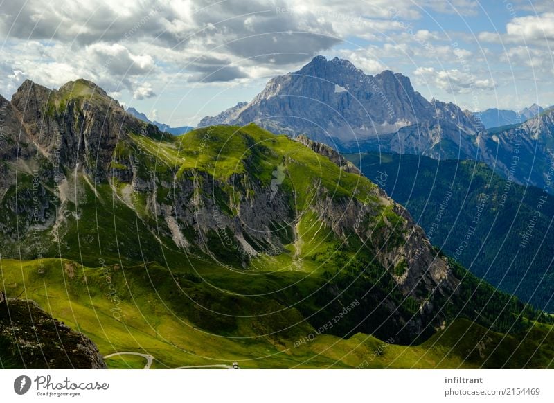 Dolomites - View from Rifugio Nuvolau Vacation & Travel Adventure Far-off places Freedom Mountain Hiking Landscape Clouds Rock Alps Peak Esthetic Natural