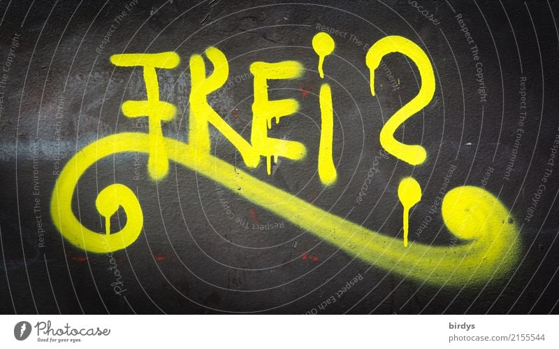 Good question Characters Graffiti Free Rebellious Yellow Black Emotions Humanity Responsibility Attentive Truth Interest Surprise Concern Longing