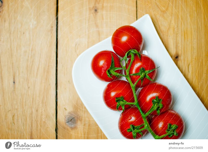 tomatoes Table Kitchen Gastronomy Bowl Healthy Delicious Red Tomato Fresh Agricultural crop Vegetable Nutrition Wooden table Healthy Eating cherry tomatoes Food