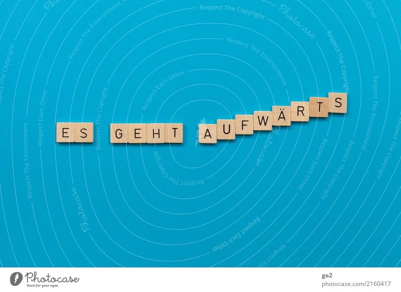 It's going up Playing Work and employment Profession Workplace Economy Industry Business SME Company Career Success Characters Positive Blue Optimism Power