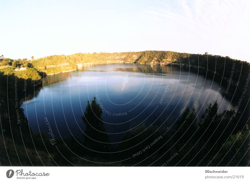 mount gambier Australia Volcanic crater Lake Green mt. gambier Volcano volcanic lake Fisheye Water Blue