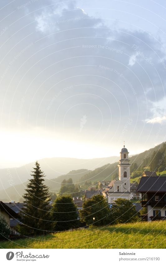 View of the toilet window Nature Landscape Sky Clouds Sun Sunrise Sunset Sunlight Summer Beautiful weather Meadow Field Alps Mountain sixths Sexten Dolomites