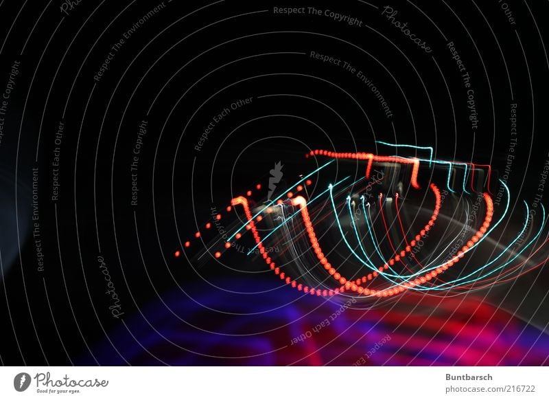 colourful light channel Line Blue Red Black Moody Movement Colour Creativity Perspective Surrealism Fairy lights Visual spectacle Point of light