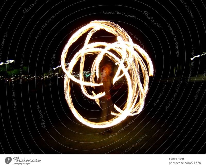 fire ring Night Dark Black White Yellow Long exposure Circle Dangerous Blaze Torch Bright Human being Threat