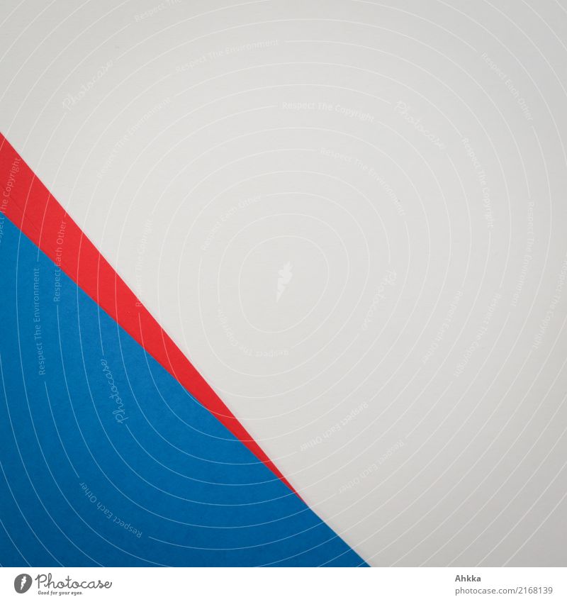 Blue corner, red arrow, white background, paper Office work Workplace Stationery Paper Piece of paper Line Arrow Red White Stress Energy Colour Contentment