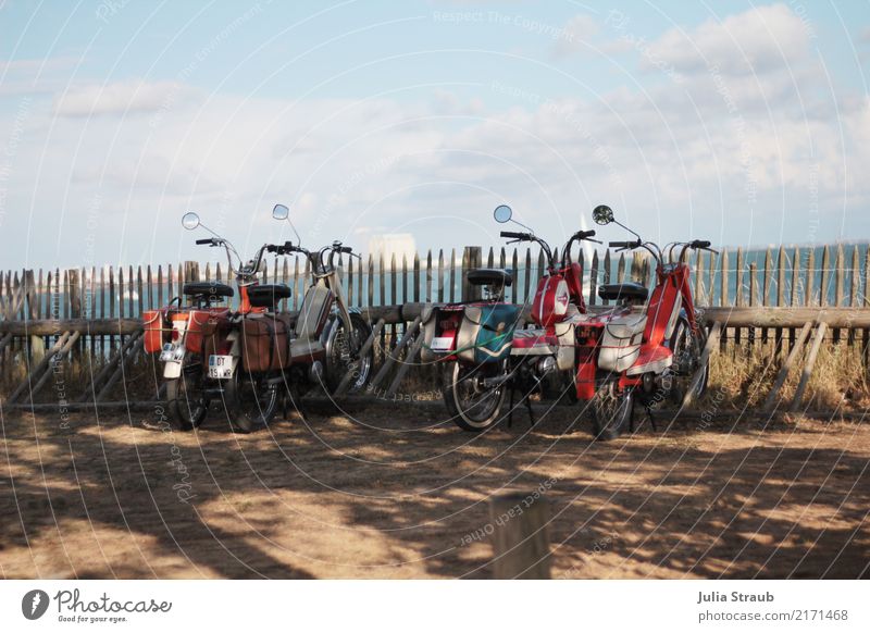 mofagang Sand Coast Ocean île de ré France Port City Outskirts Scooter Stand Uniqueness Vacation & Travel Far-off places Target Contentment Attachment