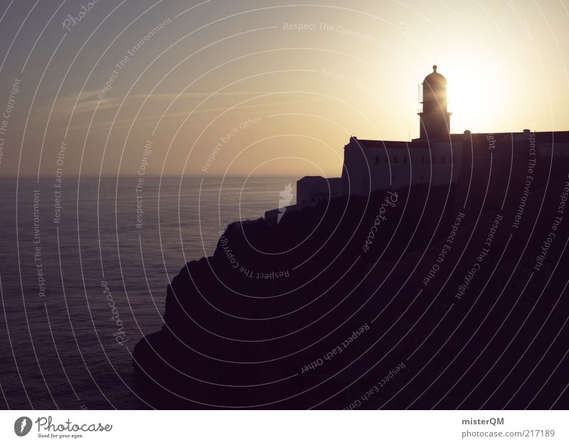 sun's down. Esthetic Idyll Tower Lighthouse Sun Romance Remote Loneliness Future Hope Vacation mood Vacation photo Vacation destination Wanderlust Ocean Coast