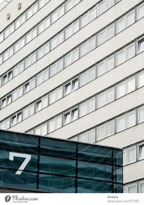 Prague road no.7 Dresden Germany Town House (Residential Structure) High-rise Building Architecture Prefab construction Window Sharp-edged Tall Blue Gray Glass