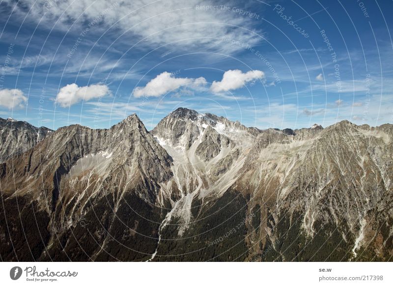 Mountain face (anthracene [3]) Elements Clouds Beautiful weather Rock Alps high gall Antholzer valley Fantastic Calm Wanderlust Environment Summer South Tyrol