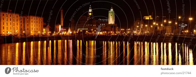 Liverpool Docks the 2nd England Great Britain Reflection Red Yellow Night Architecture Water