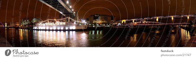 Bridges to Newcastle England Great Britain Night Reflection Long exposure Red Architecture Evening Water