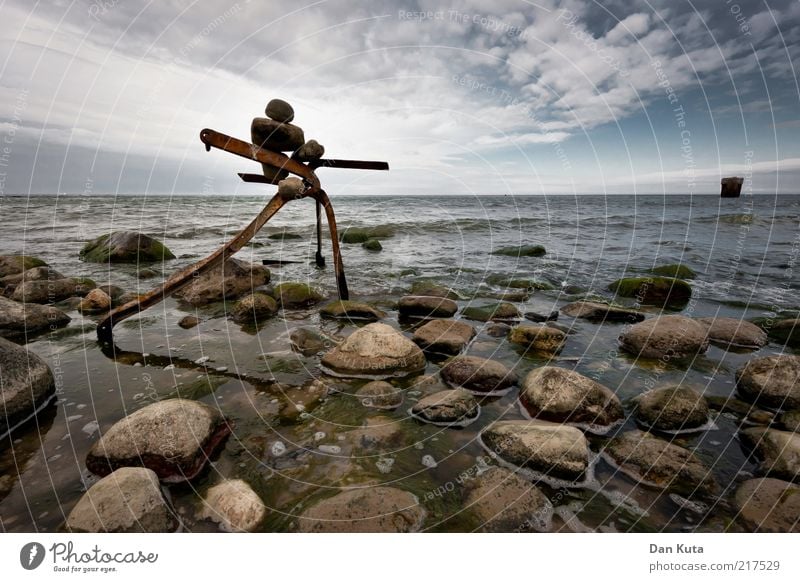 maritime art Autumn Waves Coast Lakeside Baltic Sea Island Rügen Build Dream Contentment Horizon Culture Art Moody Work of art Perspective Suction