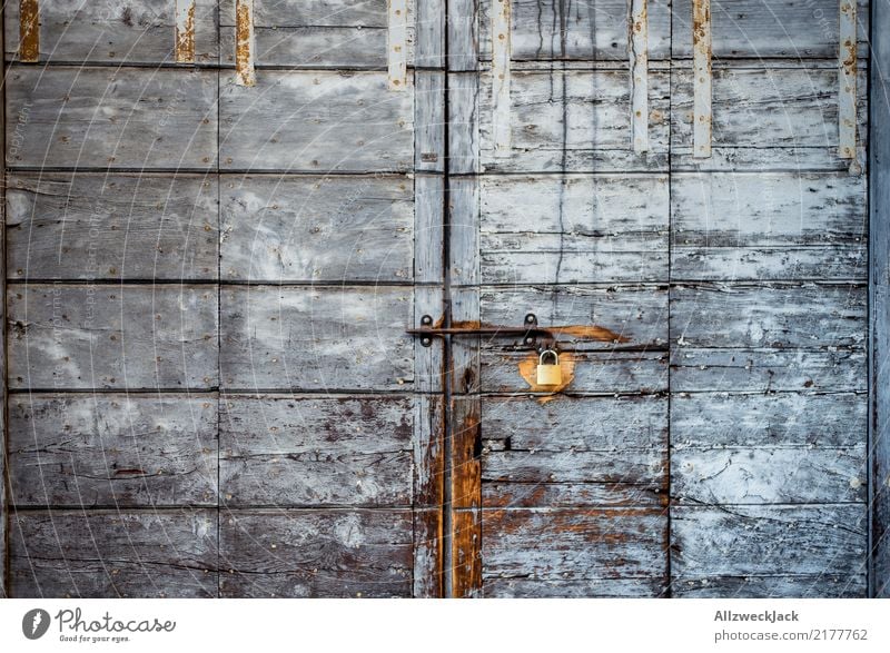 old wooden gate with padlock Wood Deserted Gate Wooden gate Barn boards Hut Lock Padlock Close Closed Door