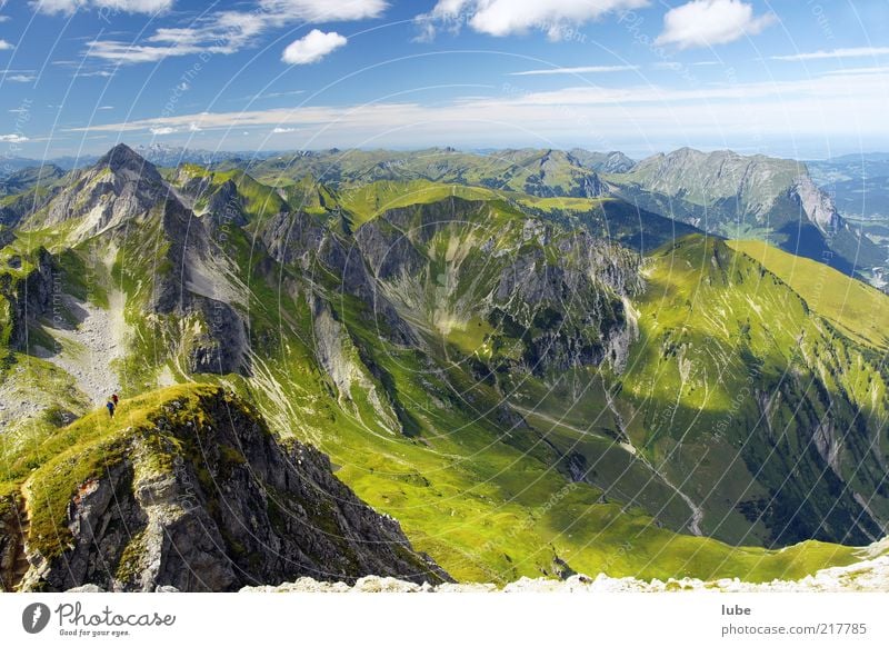 Bregenzerwald from above Vacation & Travel Tourism Far-off places Freedom Summer Mountain Environment Nature Landscape Clouds Climate Beautiful weather Hill