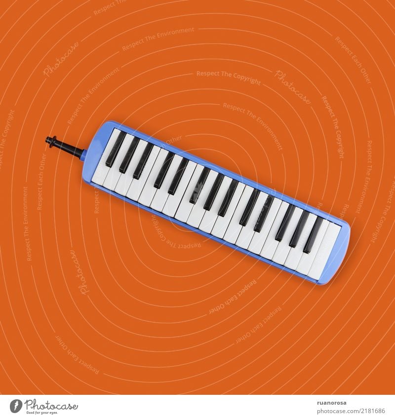 Lonely object nº 3 Music Keyboard Cool (slang) Original Blue Orange Colour photo Multicoloured Interior shot Studio shot Close-up Deserted Bird's-eye view