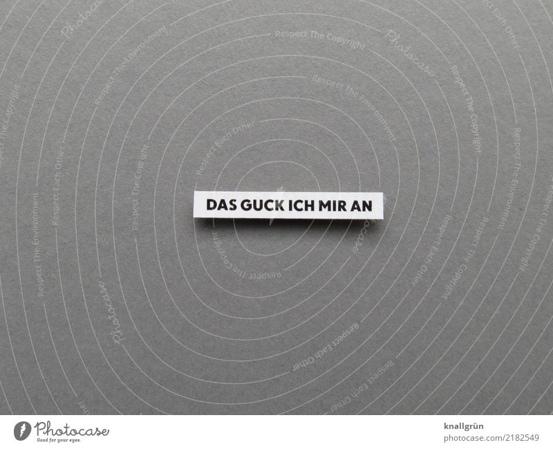 I'LL CHECK IT OUT. Characters Signs and labeling Communicate Looking Sharp-edged Curiosity Gray Black White Emotions Joy Anticipation Interest Colour photo