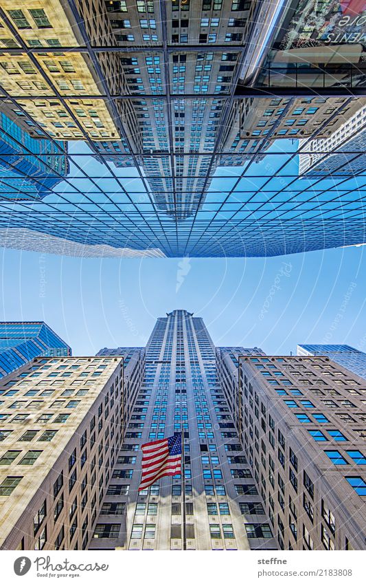 View upwards 6 New York Manhattan High-rise Worm's-eye view Tall Facade Midtown Chrysler Building