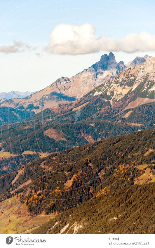 Bishop's cap with hat Vacation & Travel Tourism Trip Freedom Mountain Hiking Nature Sky Clouds Autumn Beautiful weather Alps bishop's mitre