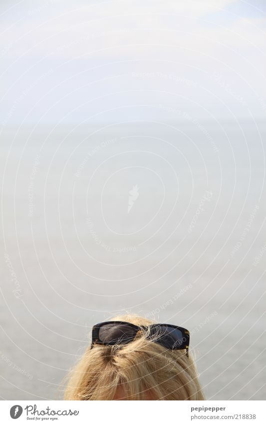 poser sunglasses Hair and hairstyles Trip Summer Beach Ocean Head 1 Human being Water Beautiful weather Coast Sunglasses Exterior shot Detail Day Sunlight