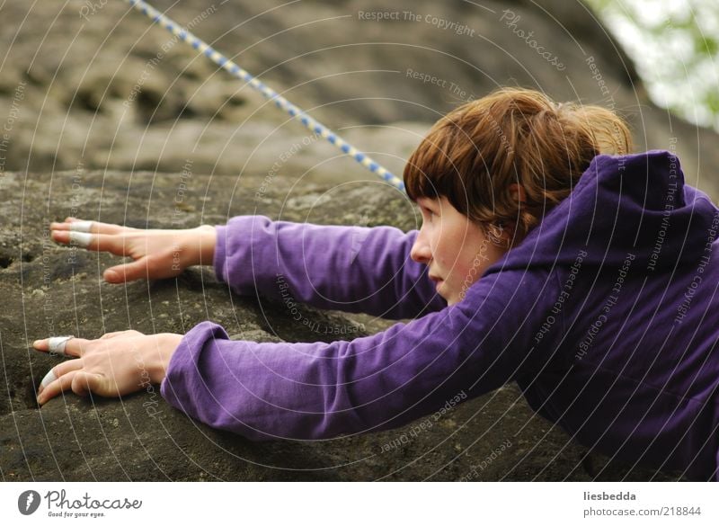 Climbing . Freedom . Trust . Nature . Human being Young woman Youth (Young adults) Hand 1 18 - 30 years Adults Youth culture Sand Rock Mountain