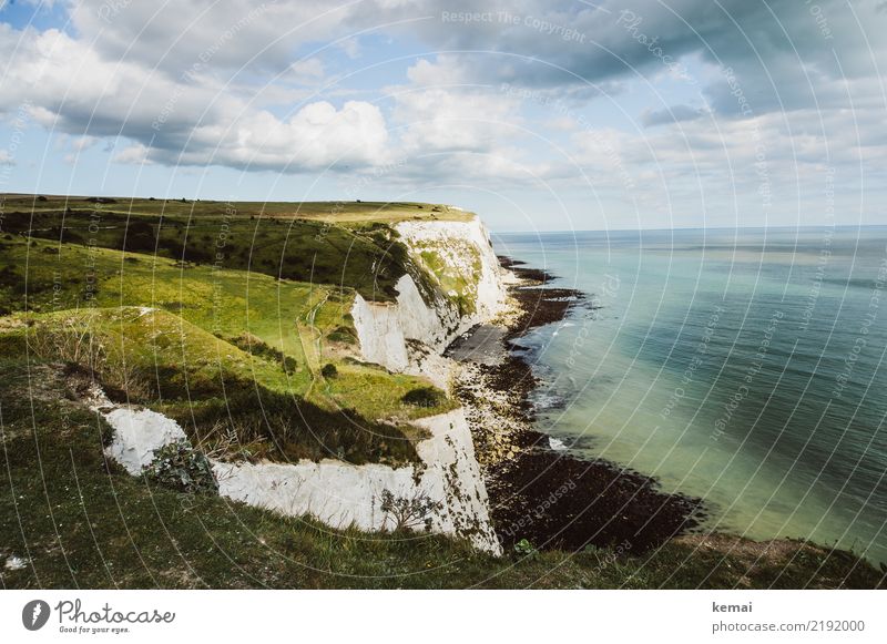 White cliffs with green Life Harmonious Well-being Contentment Senses Relaxation Calm Leisure and hobbies Vacation & Travel Tourism Trip Adventure